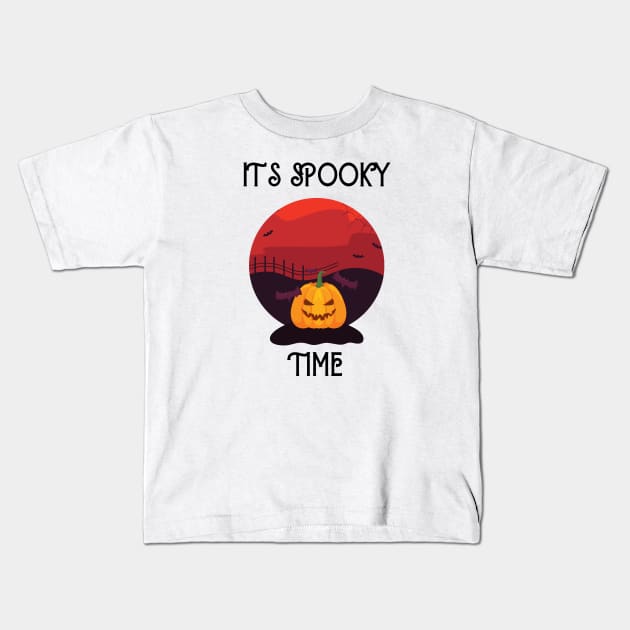 It's Spooky Time Halloween Kids T-Shirt by JC's Fitness Co.